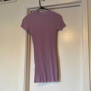 Purple ribbed dress
